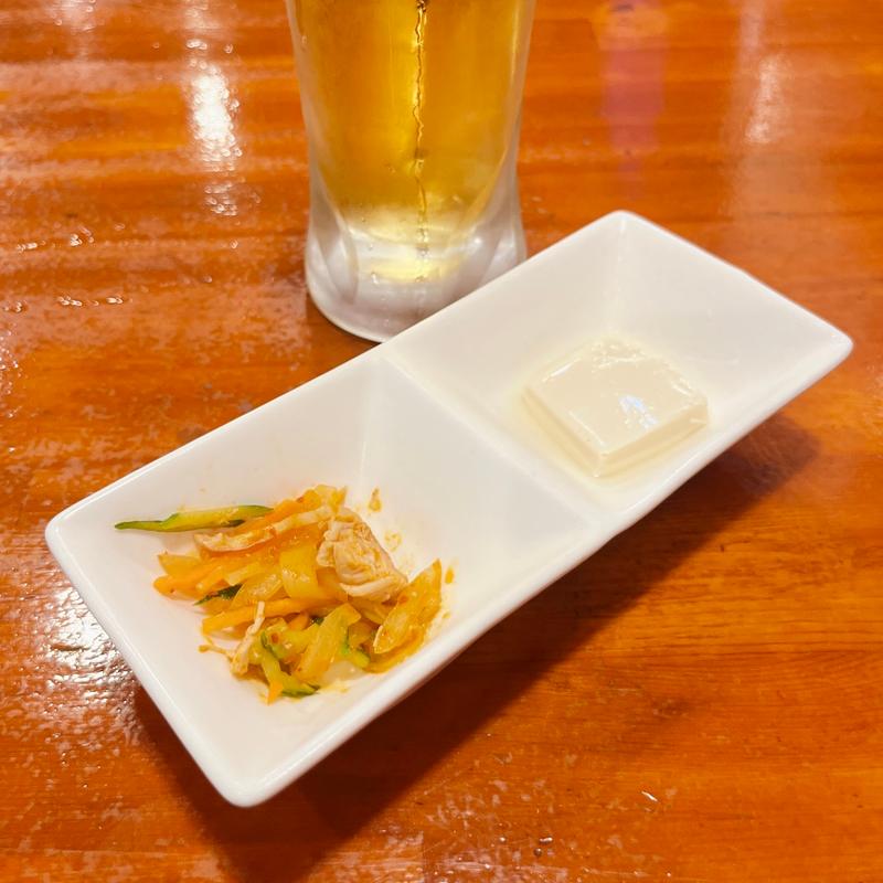 お通し(24時間餃子酒場 青物横丁店)