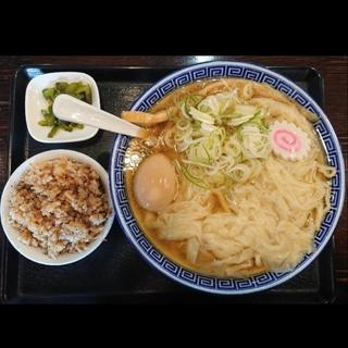 ワンタン麺、味めし(中華そば 二代目 高橋商店)