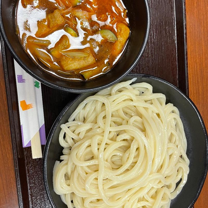 茄子辛つけ汁うどん(武蔵野うどん藤原 北与野本店)