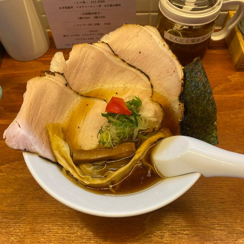 醤油ラーメンチャーシュートッピング(JUNK FACTORY)