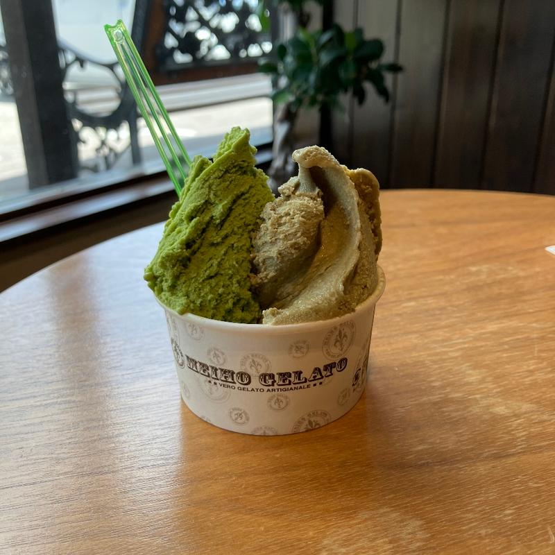 抹茶　ほうじ茶(明宝ジェラート )