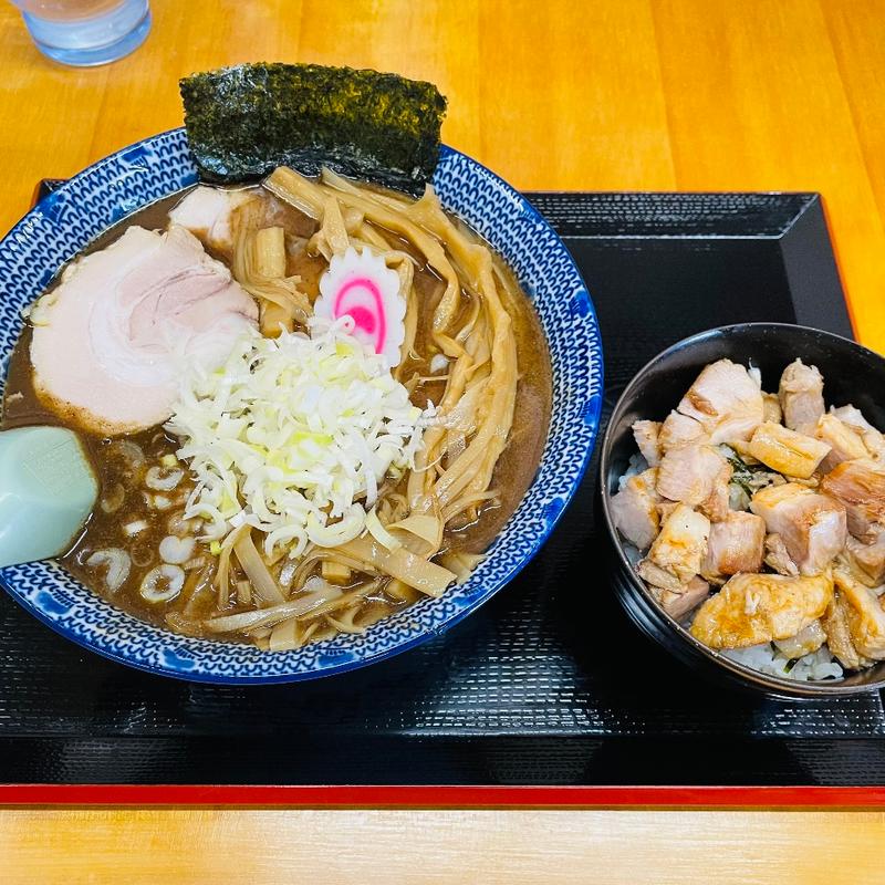 魚介中華そば＋チャーシュー＋メンマ＋ライス(中華そば 香十)