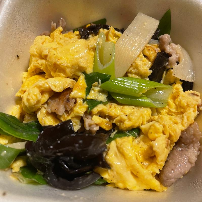 肉と玉子の炒りつけ(餃子の王将 三木店)