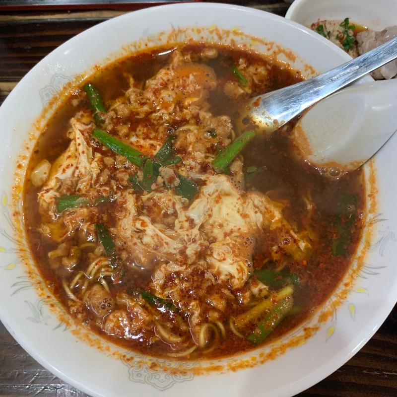 Bセット(辛麺5辛＋ライス＋ホルモン)(辛麺屋 桝元 大阪本店)