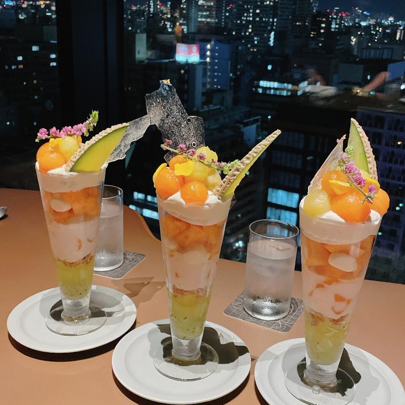 万華鏡パフェ　第8章～Kimelon～(BAR＆LOUNGE MIDO（バー＆ラウンジ ミドウ））/大阪エクセルホテル東急)