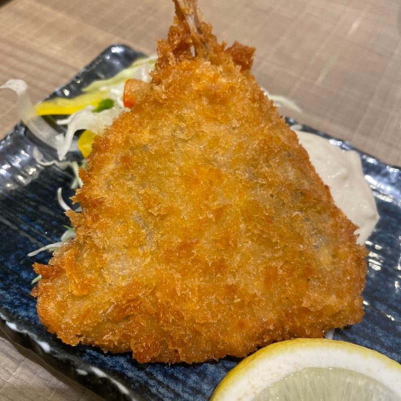 アジフライ(どんぶり居酒屋 喜水丸 KITTE博多店)