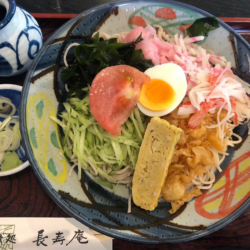 冷やしたぬきそば(そば処 長寿庵)
