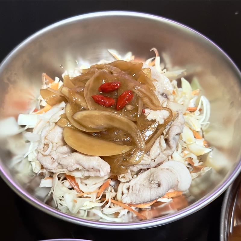 肉サラダ(クコの実入り新たまドレッシング)(ベルクス 東墨田店)