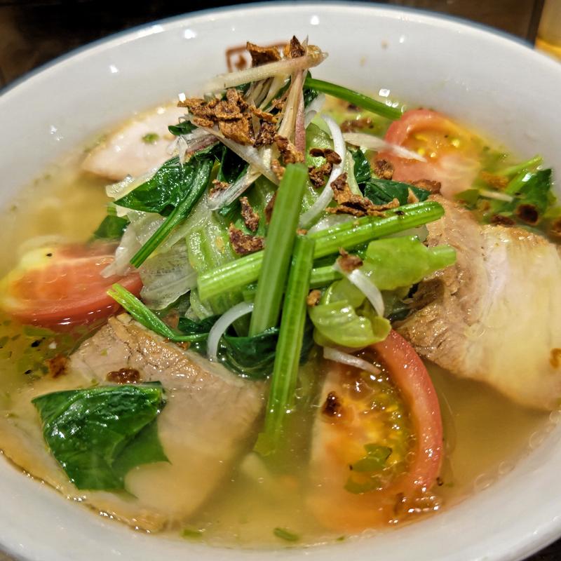 青唐旨塩ラーメン(喜多方ラーメン 坂内 石川町店)