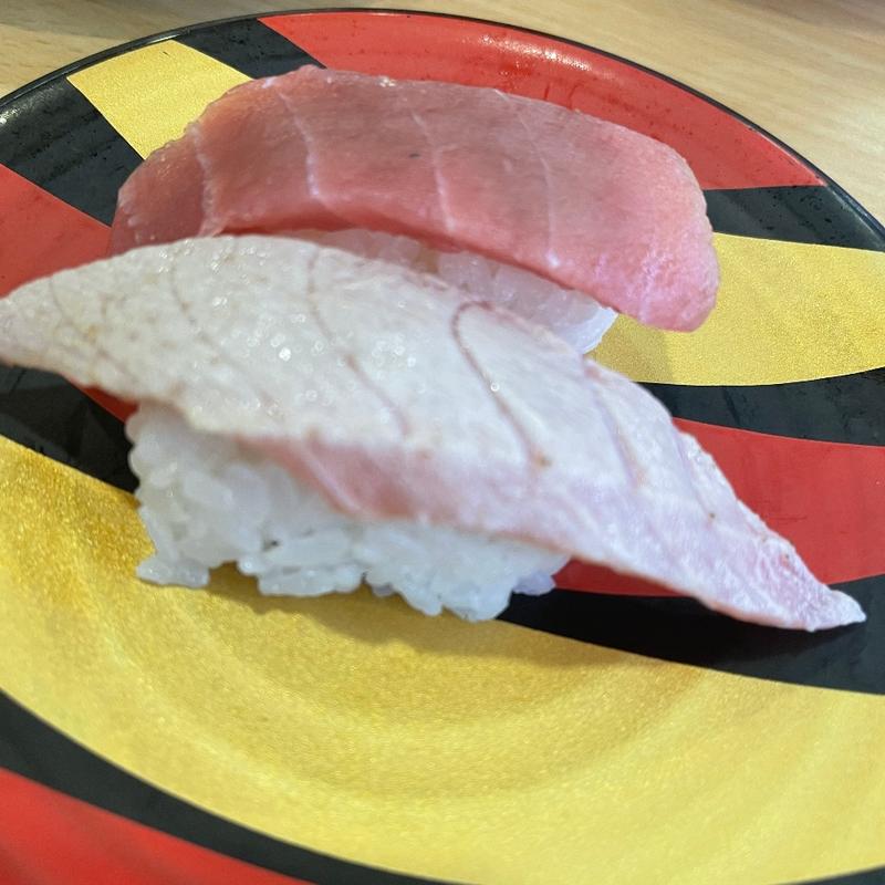 中トロ炙り 生食べ比べ(かっぱ寿司 三木店)