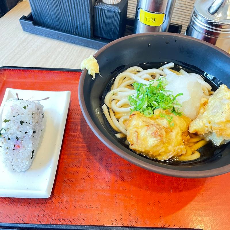 とり天冷かけ(麺家 新大阪駅上り)