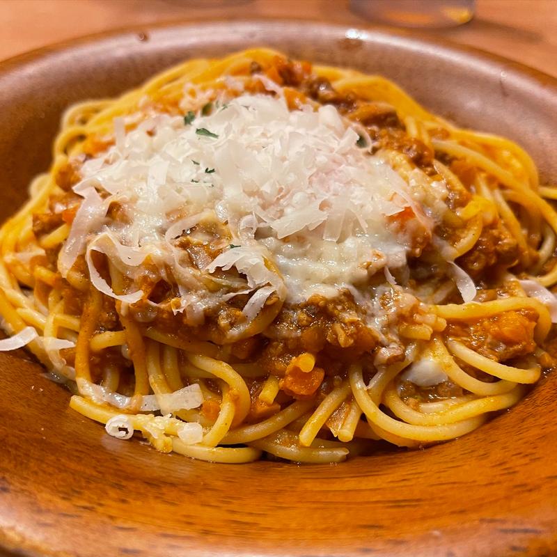 半熟卵のミートソースボロニア風(サイゼリヤ 月島店 （Saizeriya）)