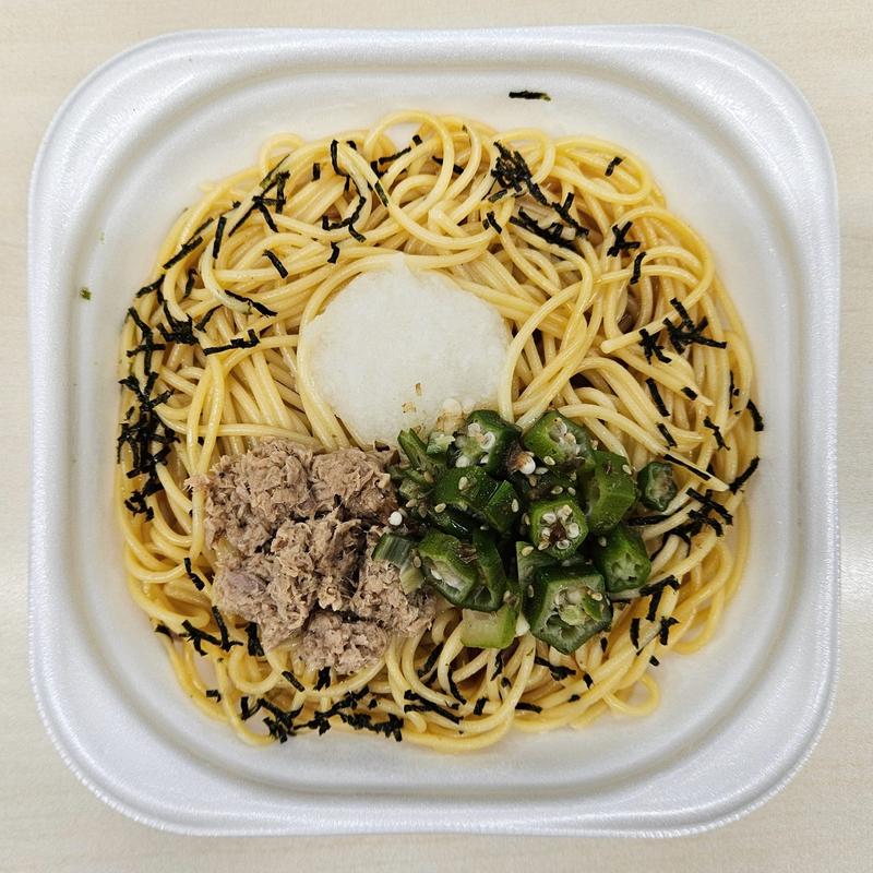 ツナとおくらのネバネバ和風パスタ(セブンイレブン 麹町駅前店)