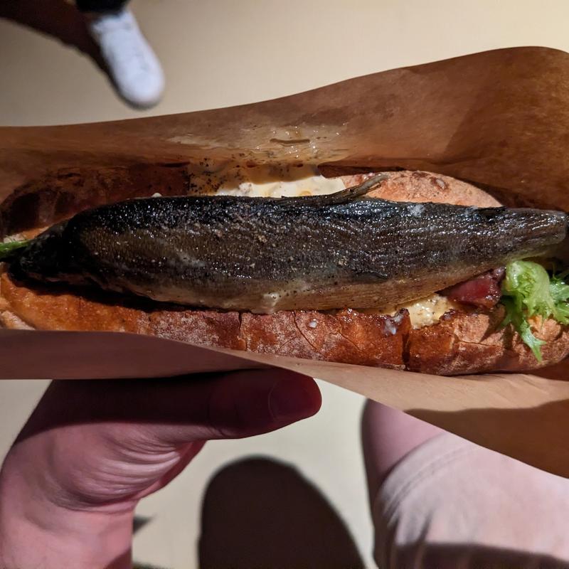 鮎のホットサンド 京芝漬けのタルタル添え(サロン イナシュヴェ （Salon inacheve）)