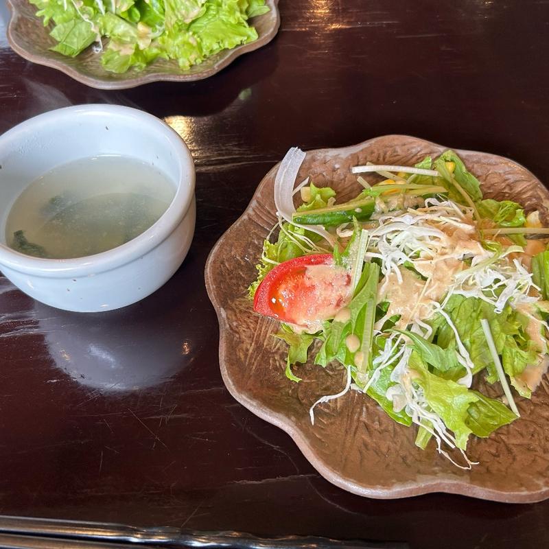 ランチのサラダとスープ(ボナペティ)