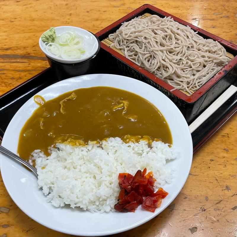 カレーライス　もりそば(ほそ島や)