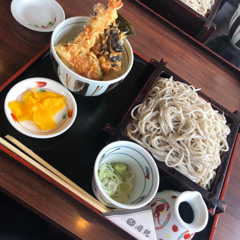 ミニ海老天丼セット(ごまそば遊鶴 西町店)