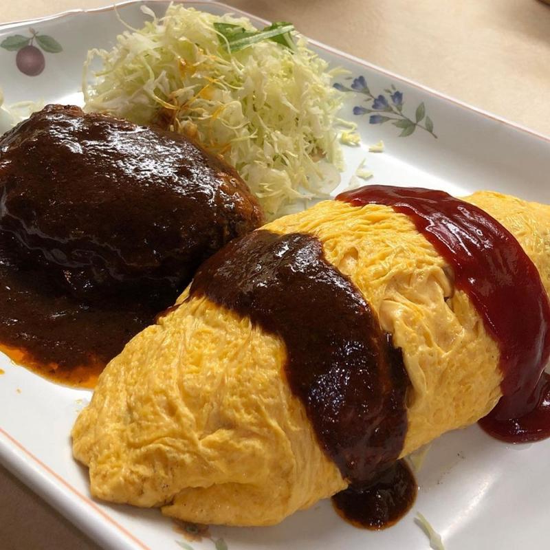 ハンバーグ・オムライスセット(れすとらん はと屋)