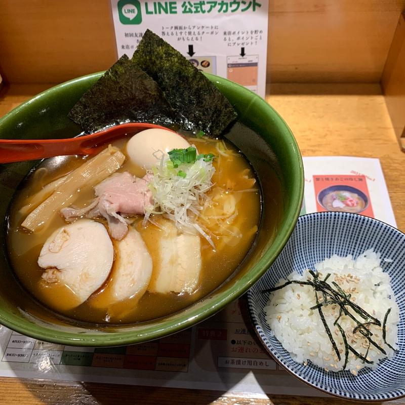 特製背脂醤油らー麺お茶漬けセット(焼きあご塩らー麺 たかはし )