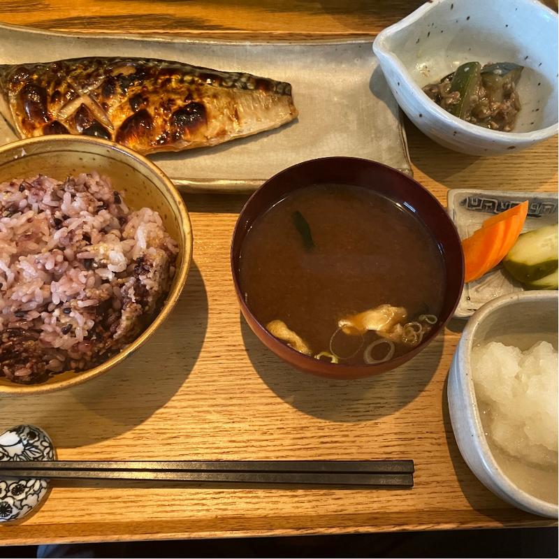 さばの塩焼き定食(きょうや食堂)