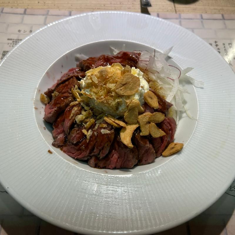 名物ビーフステーキライスS(ステーキライスの店 センタービーフ横浜関内本店)