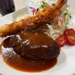 ハンバーグ・エビフライ定食