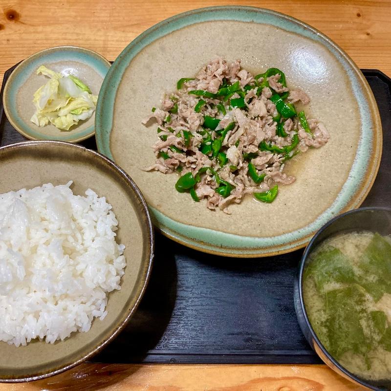 豚肉とピーマンの細切り炒め定食(ふじや食堂 )
