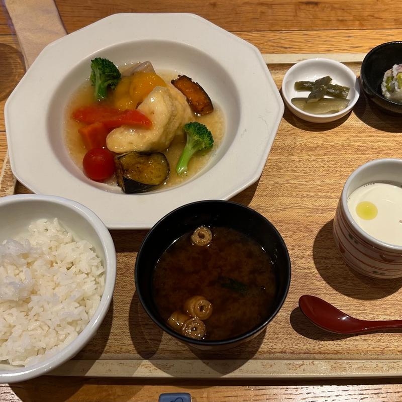 ふわふわ湯葉巻き真丈と野菜のみぞれ煮定食(食のつむぎ 枚方T‐SITE店)
