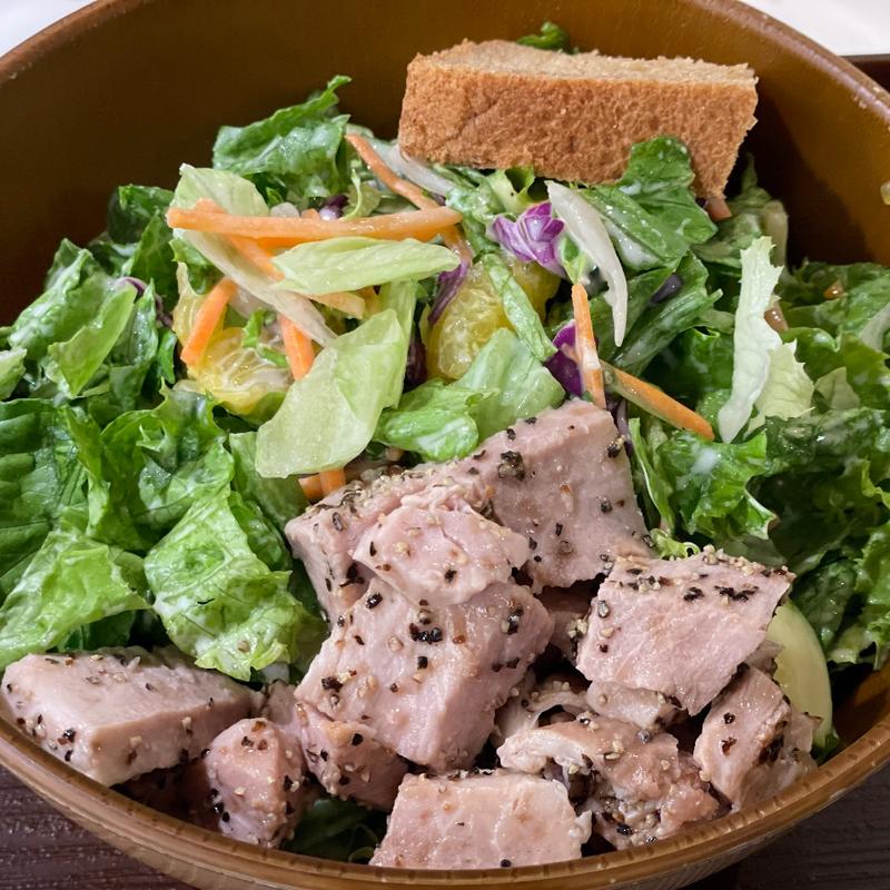 レモンペッパーポークと甘夏みかんのデリサラダ(L)ズッキーニトッピング(WithGreen 横浜店)