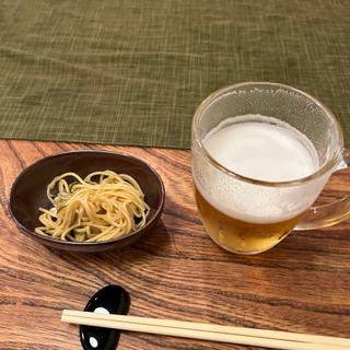 生ビール　お通し(一汁三菜 えちごや)