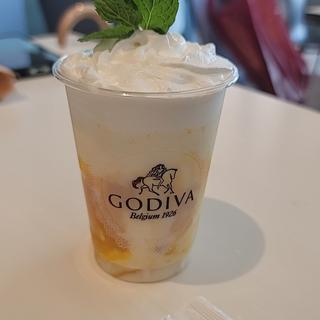GODIVAデザートドリンク マンゴープリン(GODIVA cafe Iidabashi)