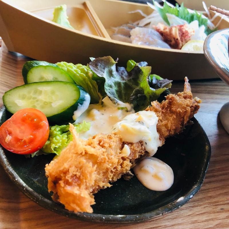 海老フライ_潮騒定食(ドライブイン潮騒 )