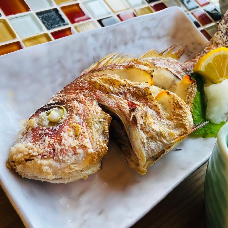 真鯛の塩焼き_潮騒定食(ドライブイン潮騒 )