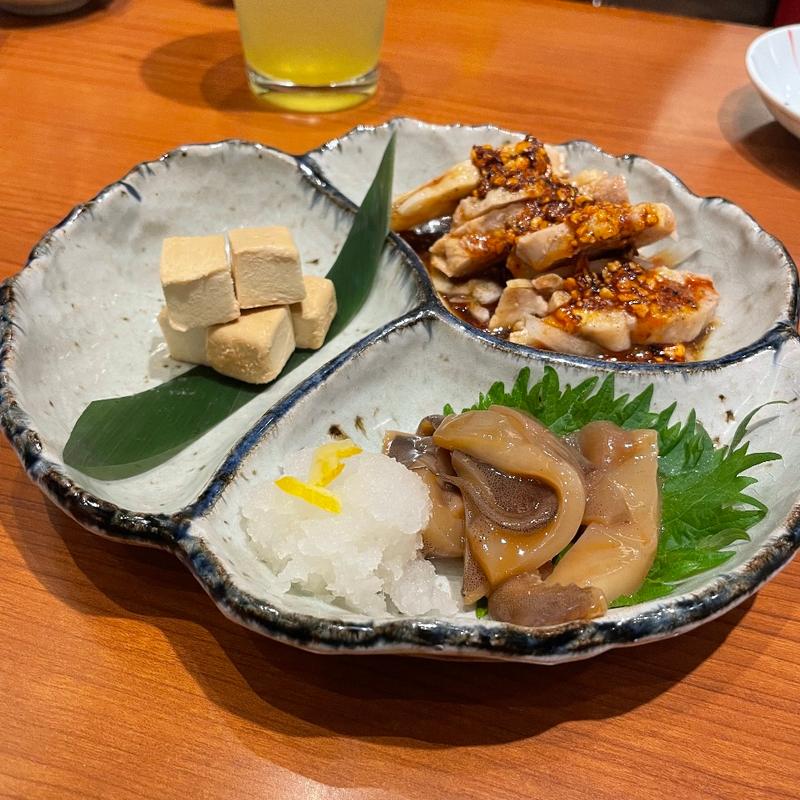 選べる3点盛り(九州料理 博多花串 栄錦店)