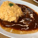 原木椎茸のデミグラスソースオムライス