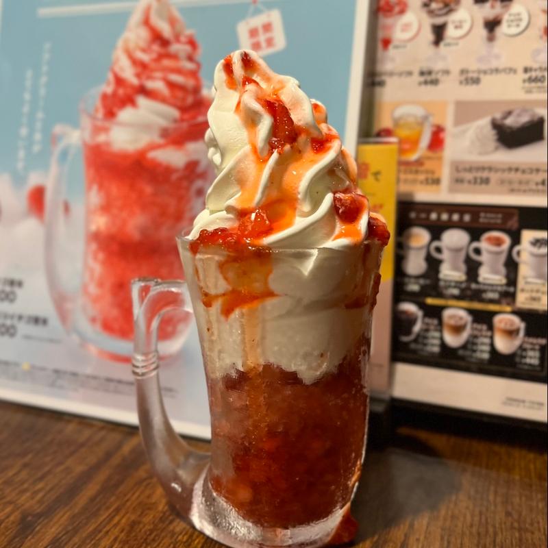 いちご雪氷(びっくりドンキー加島店)