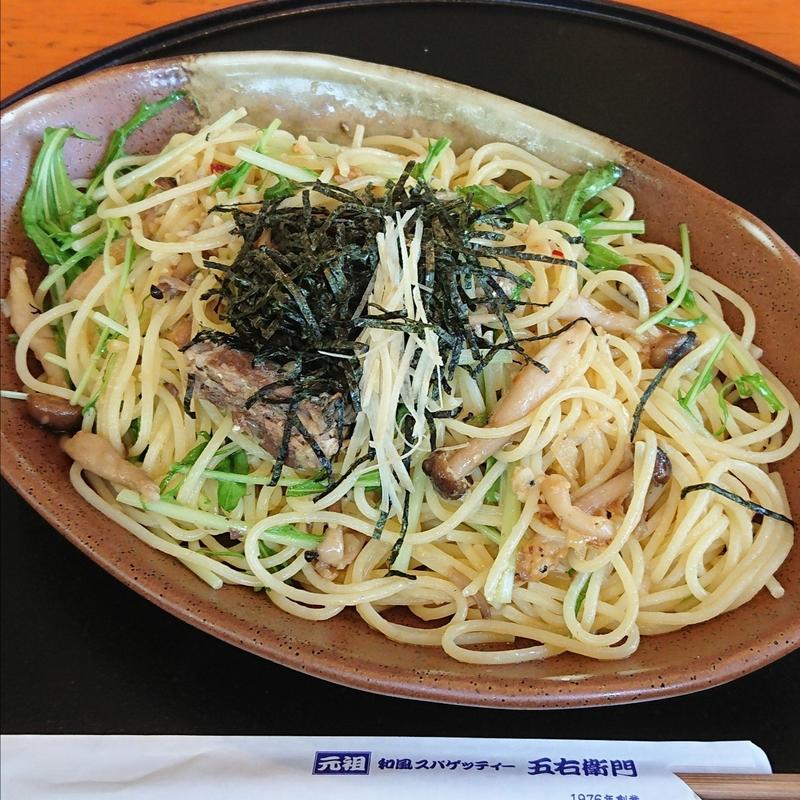 鯖と水菜のペペロンチーノ(洋麺屋五右衛門 港北店)
