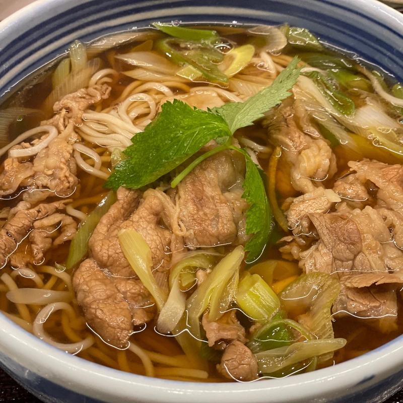 牛肉南蛮蕎麦(生そば あずま つきみ野店)