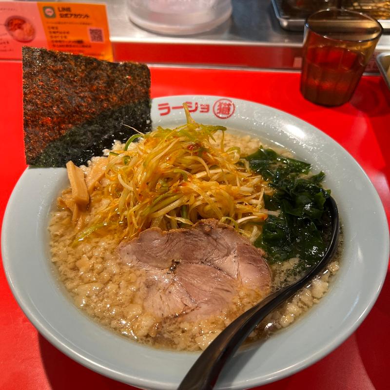 辛ネギラーメン（赤）醤油(ラーショ マルミャー（○猫）王子店)