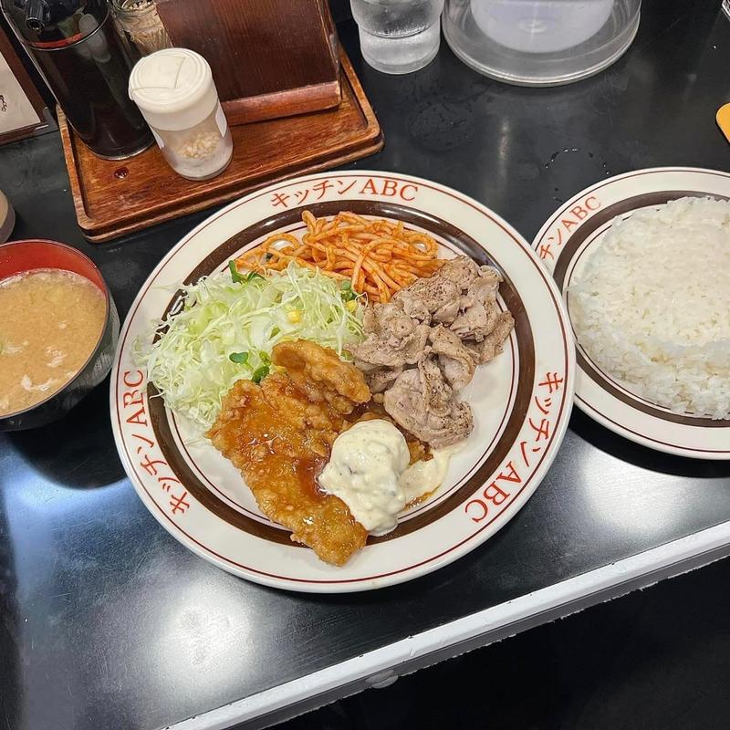 チキン南蛮セットB(スパイシー焼肉)(キッチンABC 西池袋店)