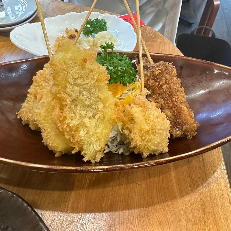 おまかせ串揚げ五種盛り合わせ(美味しいごはん じらふ)