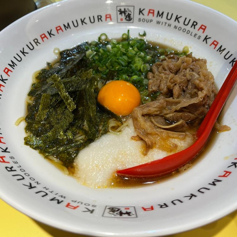 冷たい牛とろ玉ラーメン(どうとんぼり神座 京王モール店)