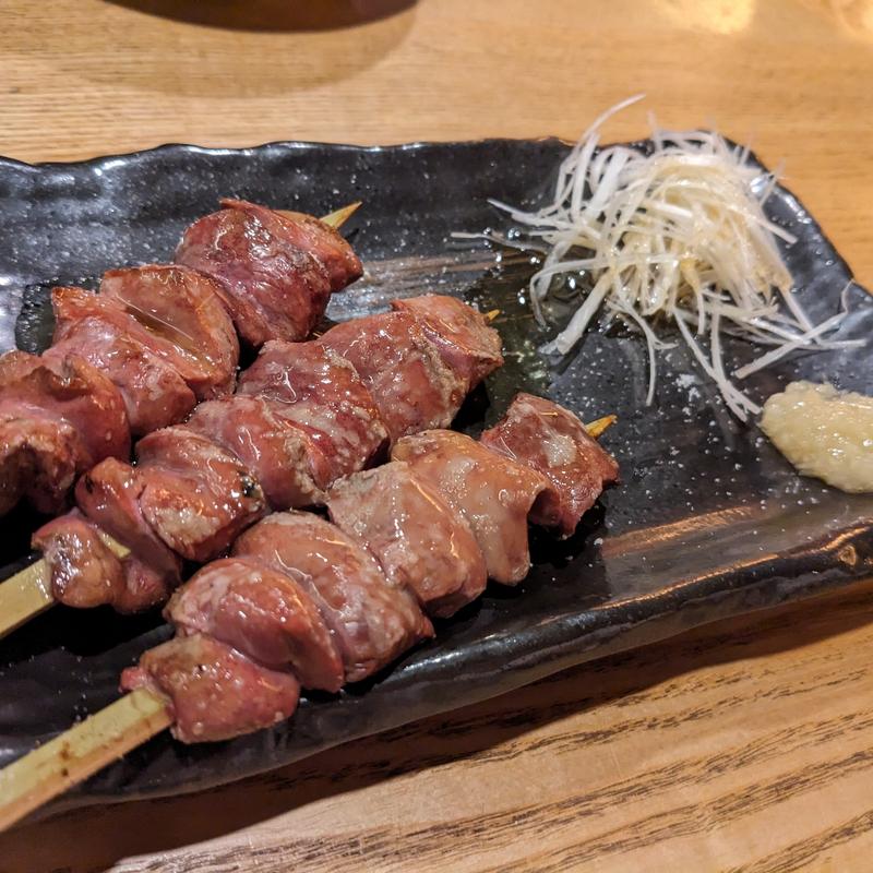 白レバー塩焼き（1本）(炭焼焼鳥ひのてつ小川町店 from San Diego)