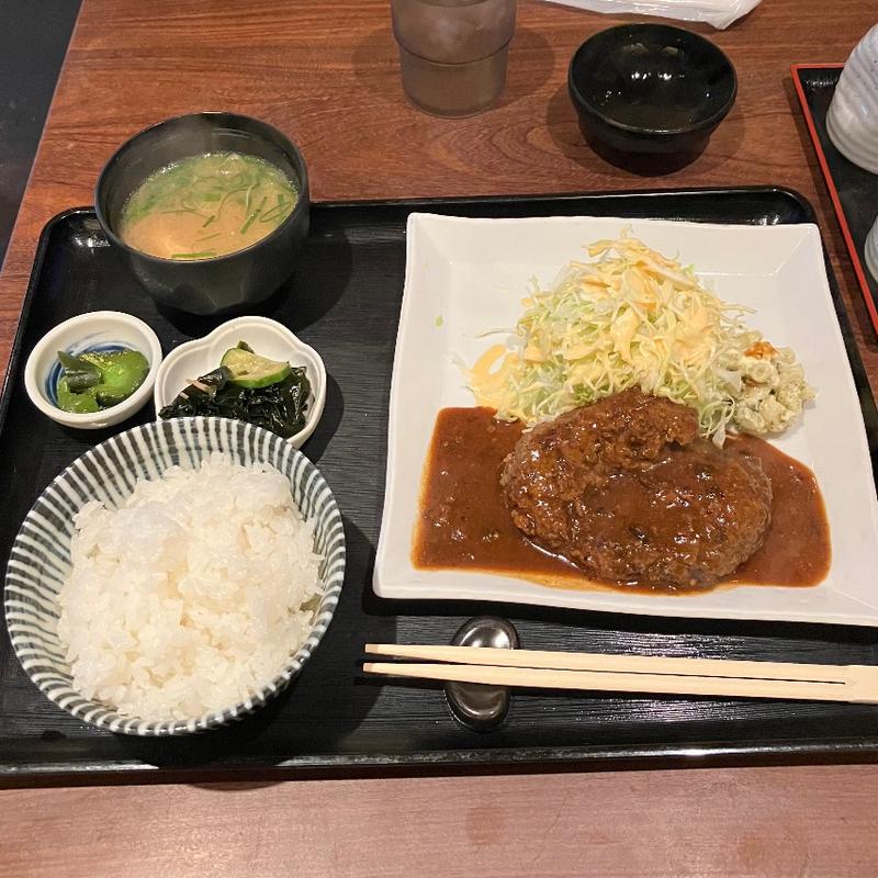 煮込みハンバーグ定食(すえひろ亭 （∞テイ）)
