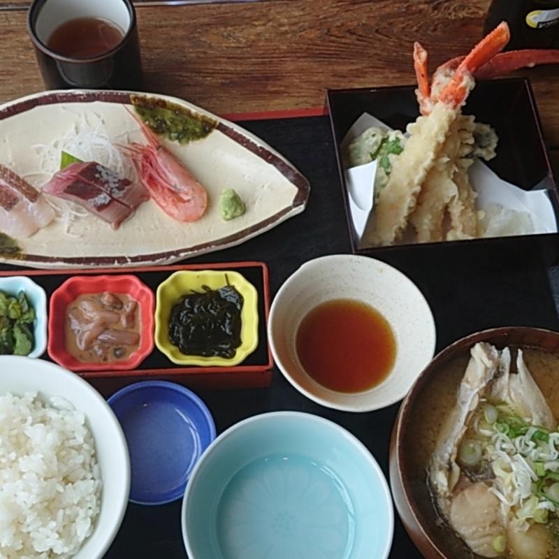 タラ汁カニ天ぷら定食(味千汐路番屋 )