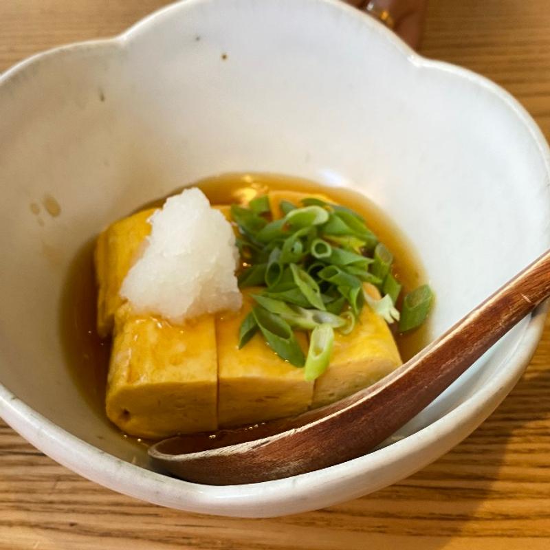 蕎麦屋の出汁かけ玉子焼き(山形蕎麦茶寮 月の山)