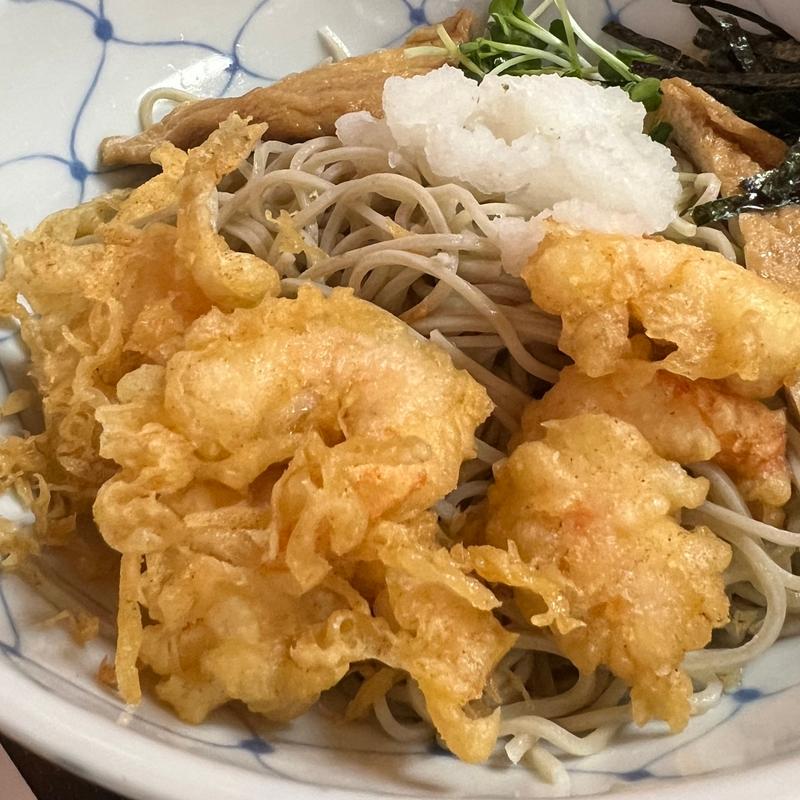 冷やし小海老天ぷらおろしそば(神田錦町 更科)