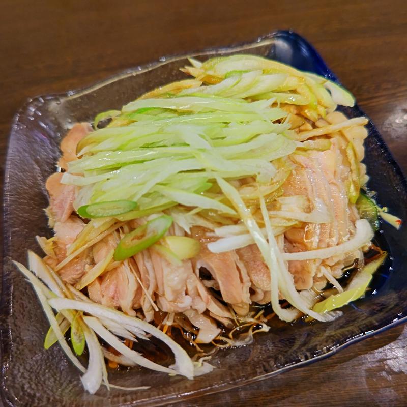 蒸し鶏のネギソース掛け(福盛楼)