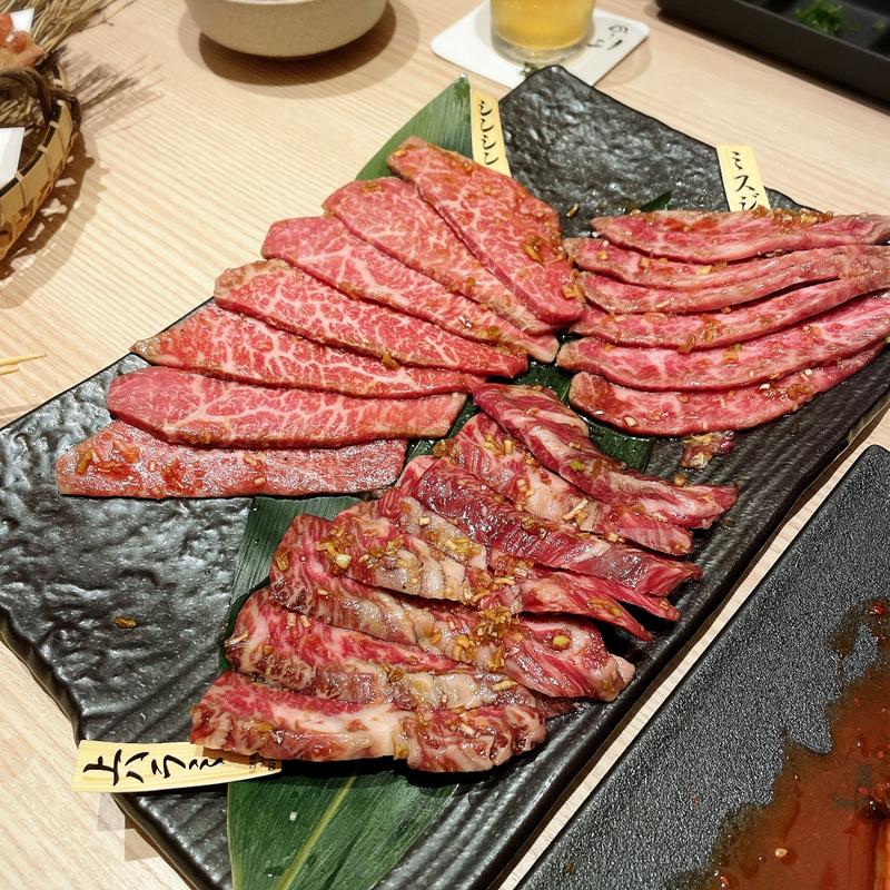 上ハラミ ミスジ シンシン(肉やきとだしと博多うどん中目黒はし田)