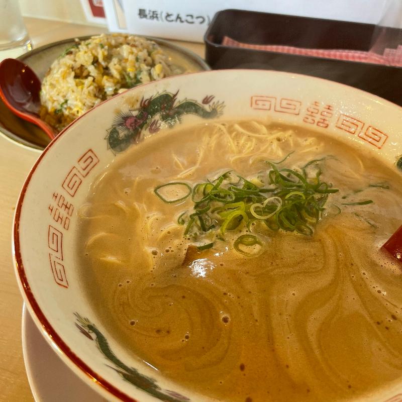 長浜ラーメン+半チャーハンセット(長浜ラーメン一番 松原南店)
